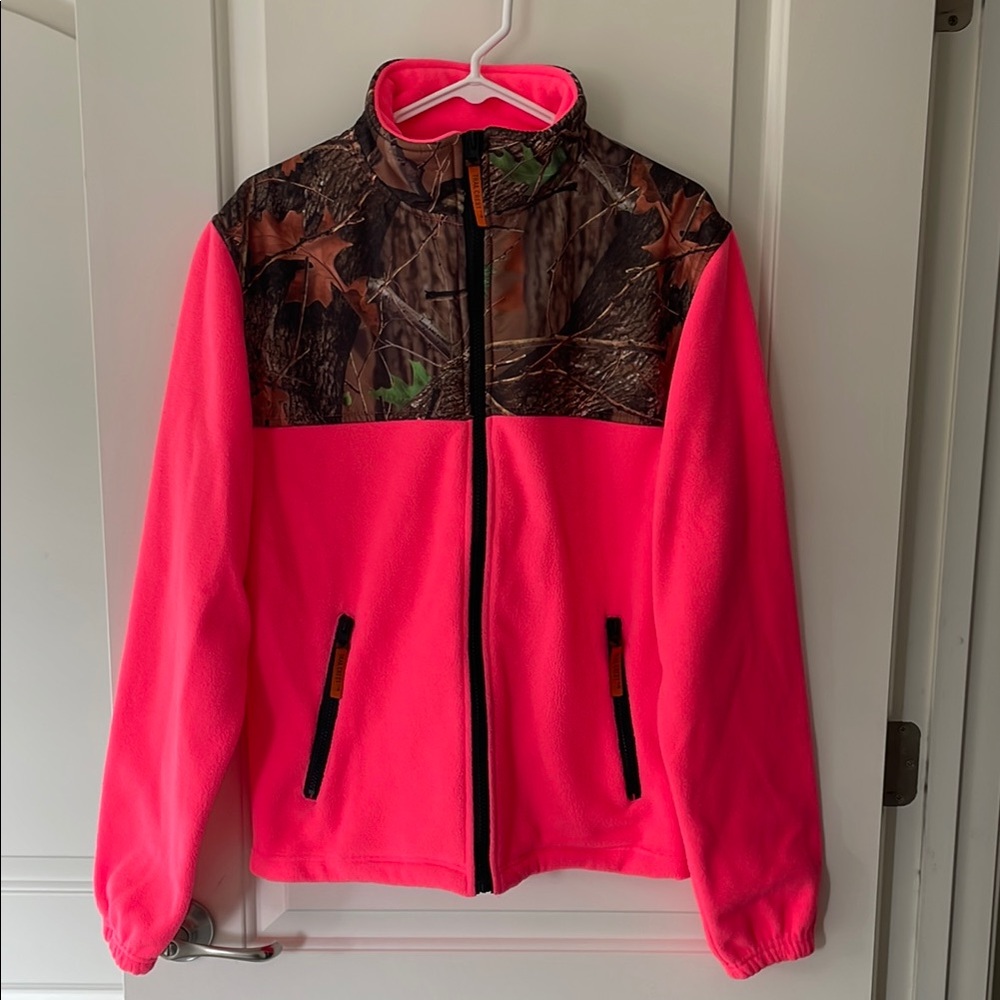 Hot Pink Camo Fleece Full Zip